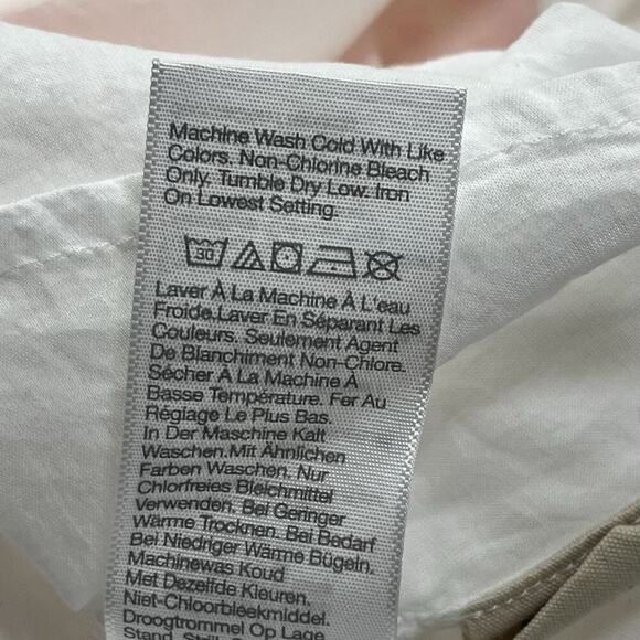 Madewell Annamarie Floral‎ Applique Puff Sleeve Mini Dress Size 14 White Resort - Picture 8 of 8